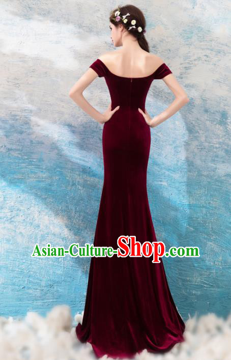 Chinese Traditional Red Cheongsam Wedding Bride Costume Compere Full Dress for Women Chinese Traditional Red Cheongsam Wedding Bride Costume Compere Full Dress for Women