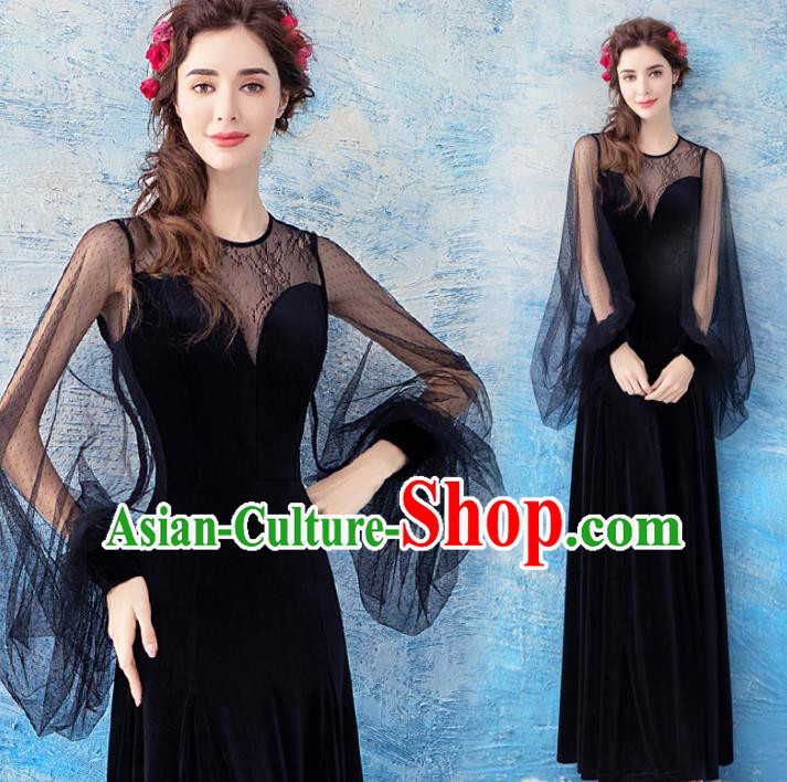 Top Grade Purple Veil Evening Dress Compere Costume Handmade Catwalks Angel Full Dress for Women Top Grade Purple Veil Evening Dress Compere Costume Handmade Catwalks Angel Full Dress for Women