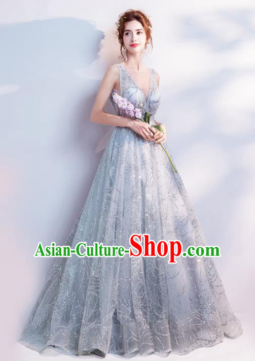 Top Grade Purple Veil Evening Dress Compere Costume Handmade Catwalks Angel Full Dress for Women Top Grade Purple Veil Evening Dress Compere Costume Handmade Catwalks Angel Full Dress for Women