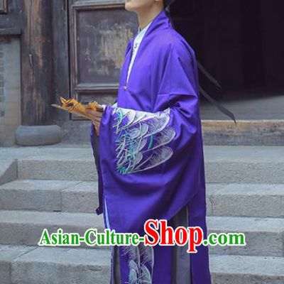 Chinese Ancient Scholar Costumes Ming Dynasty Nobility Childe Embroidered Clothing for Men