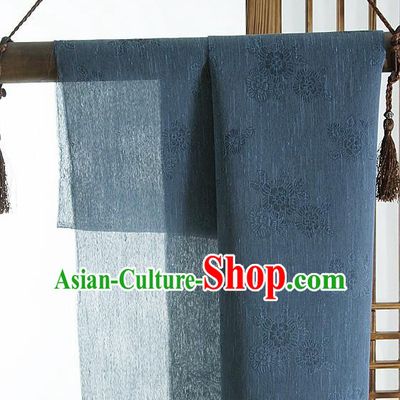 Asian Korean Traditional Navy Tough Silk Fabric Hanbok Silk Material