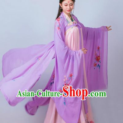 Chinese Traditional Tang Dynasty Embroidered Historical Costumes Ancient Princess Hanfu Dress for Women