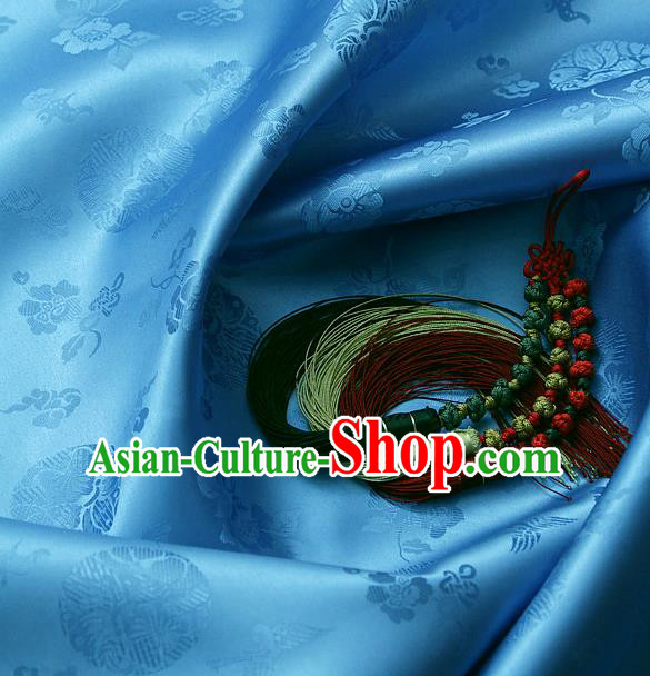 Asian Traditional Palace Drapery Korean Hanbok Royal Pattern Design Brocade Satin Fabric Chinese Tang Suit Silk Fabric Material