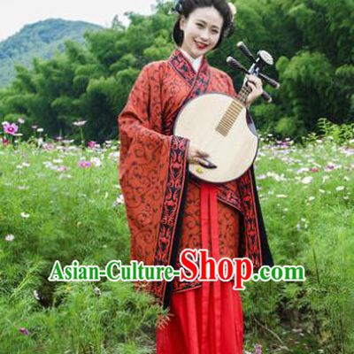 Traditional Chinese Han Dynasty Historical Costumes Ancient Courtesan Hanfu Dress for Women