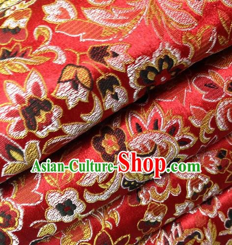 Chinese Traditional Flower Silk Fabric Brocade Embroidered Fabric Dress Material Chinese Traditional Flower Silk Fabric Brocade Embroidered Fabric Dress Material