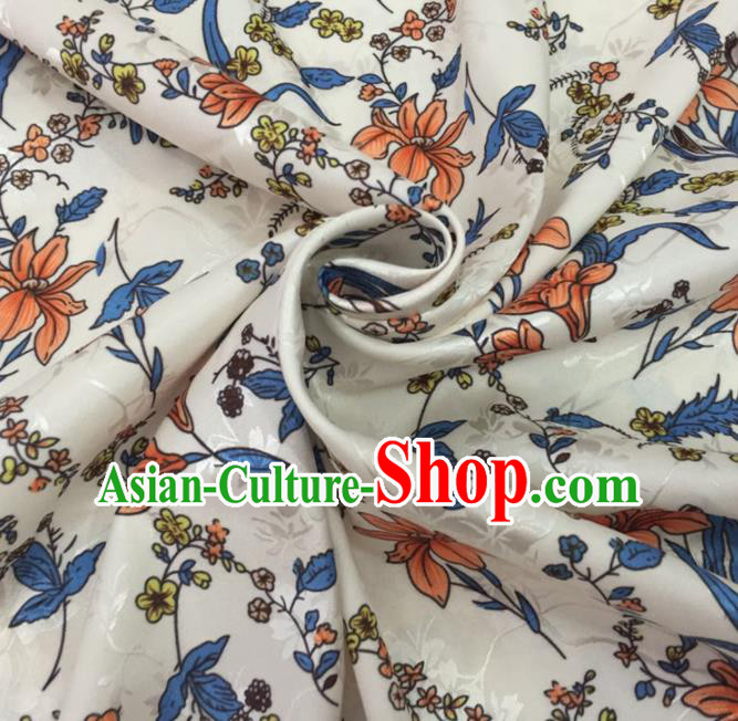 Chinese Traditional Flower Silk Fabric Brocade Embroidered Fabric Dress Material Chinese Traditional Flower Silk Fabric Brocade Embroidered Fabric Dress Material