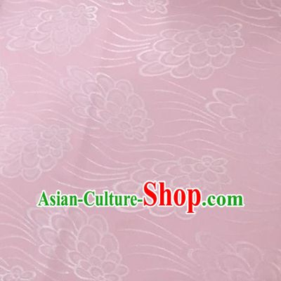 Chinese Traditional Apparel Fabric Pink Brocade Classical Pattern Design Silk Material Satin Drapery