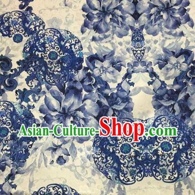 Chinese Traditional Apparel Fabric Qipao Dress Brocade Classical Pattern Design Silk Material Satin Drapery