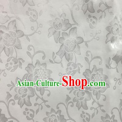 Chinese Traditional Apparel Fabric Qipao Brocade Classical Sunflowers Pattern Design Silk Material Satin Drapery