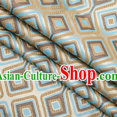 Chinese Traditional Apparel Qipao Fabric Golden Brocade Classical Pattern Design Material Satin Drapery
