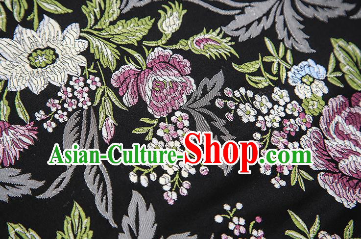 Chinese Traditional Flower Silk Fabric Brocade Embroidered Fabric Dress Material Chinese Traditional Flower Silk Fabric Brocade Embroidered Fabric Dress Material