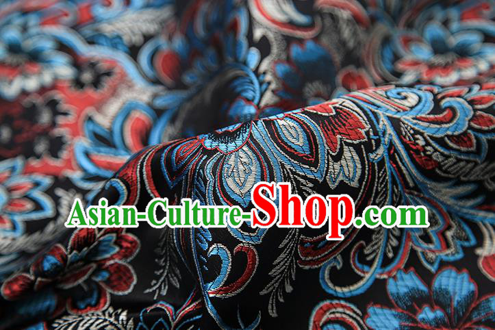 Chinese Traditional Flower Silk Fabric Brocade Embroidered Fabric Dress Material Chinese Traditional Flower Silk Fabric Brocade Embroidered Fabric Dress Material