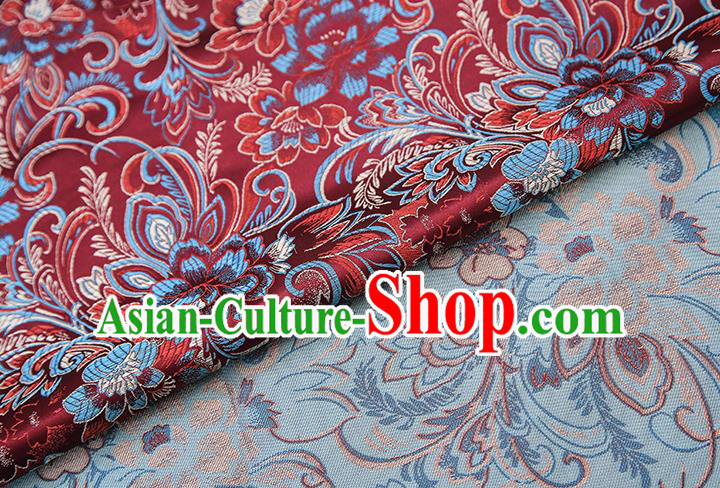 Chinese Traditional Flower Silk Fabric Brocade Embroidered Fabric Dress Material Chinese Traditional Flower Silk Fabric Brocade Embroidered Fabric Dress Material