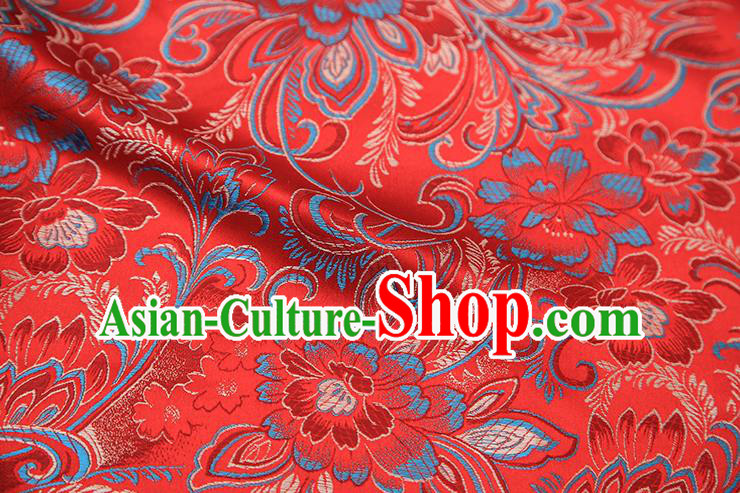 Chinese Traditional Flower Silk Fabric Brocade Embroidered Fabric Dress Material Chinese Traditional Flower Silk Fabric Brocade Embroidered Fabric Dress Material