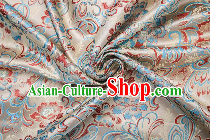 Chinese Traditional Flower Silk Fabric Brocade Embroidered Fabric Dress Material Chinese Traditional Flower Silk Fabric Brocade Embroidered Fabric Dress Material