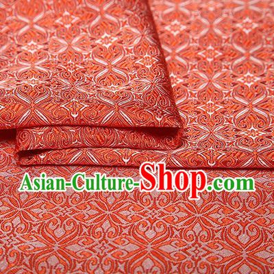 Top Grade Chinese Traditional Red Brocade Fabric Tang Suit Satin Material Classical Pattern Design Drapery