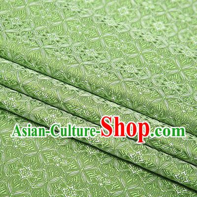 Top Grade Chinese Traditional Green Brocade Fabric Tang Suit Satin Material Classical Pattern Design Drapery