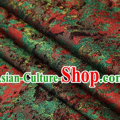 Chinese Traditional Green Brocade Satin Fabric Tang Suit Material Classical Pattern Design Drapery