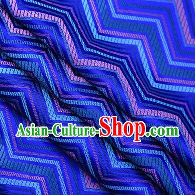 Royalblue Satin Traditional Chinese Tang Suit Brocade Fabric Classical Pattern Design Material Drapery