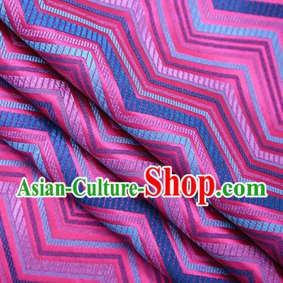 Rosy Satin Traditional Chinese Tang Suit Brocade Fabric Classical Pattern Design Material Drapery