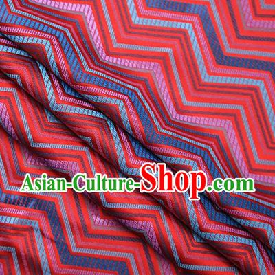 Red Satin Traditional Chinese Tang Suit Brocade Fabric Classical Pattern Design Material Drapery