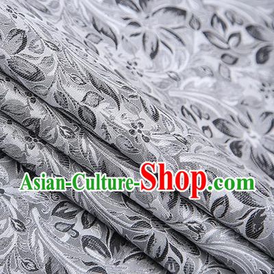 Traditional Chinese Tang Suit Brocade Fabric Classical Petunia Pattern Design Satin Material Drapery