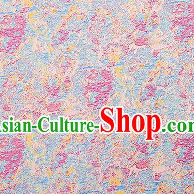 Chinese Traditional Satin Classical Pattern Design Pink Brocade Fabric Qipao Dress Material Drapery