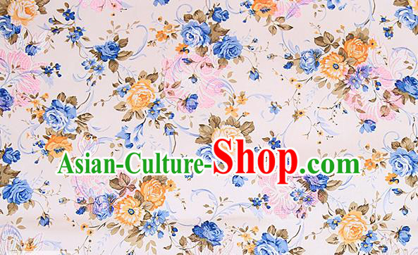 Chinese Traditional Flower Silk Fabric Brocade Embroidered Fabric Dress Material Chinese Traditional Flower Silk Fabric Brocade Embroidered Fabric Dress Material