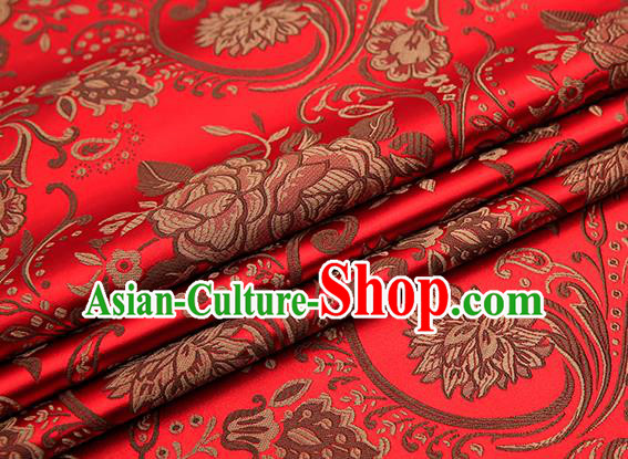 Chinese Traditional Flower Silk Fabric Brocade Embroidered Fabric Dress Material Chinese Traditional Flower Silk Fabric Brocade Embroidered Fabric Dress Material