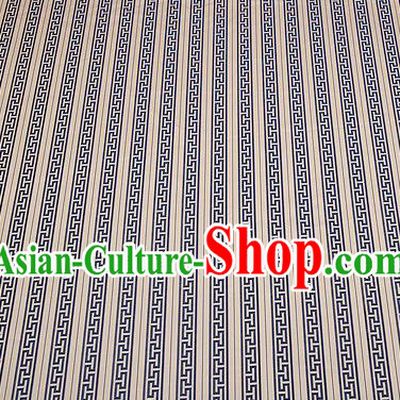 Chinese Traditional Garment Fabric Classical Navy Pattern Design Brocade Cushion Material Drapery