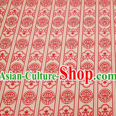 Chinese Traditional Garment Fabric Classical Red Pattern Design Brocade Cushion Material Drapery