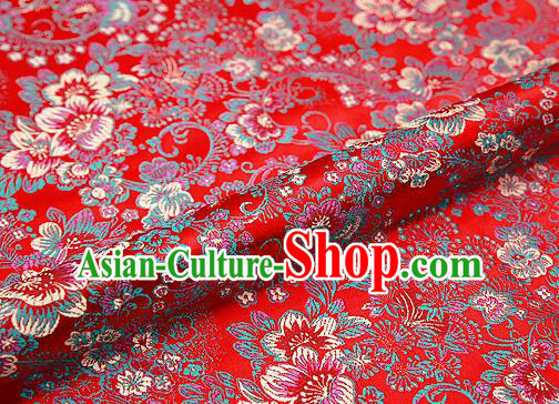 Chinese Traditional Flower Silk Fabric Brocade Embroidered Fabric Dress Material Chinese Traditional Flower Silk Fabric Brocade Embroidered Fabric Dress Material