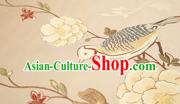 Chinese Traditional Flower Silk Fabric Brocade Embroidered Fabric Dress Material Chinese Traditional Flower Silk Fabric Brocade Embroidered Fabric Dress Material