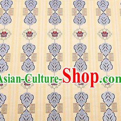 Top Grade Lotus Pattern Brocade Chinese Traditional Garment Fabric Cushion Satin Material Drapery