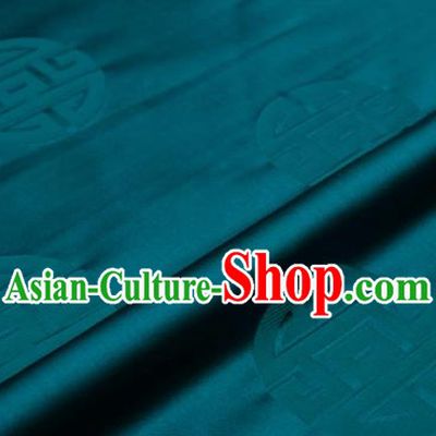 Top Grade Classical Pattern Green Brocade Chinese Traditional Garment Fabric Cushion Satin Material Drapery