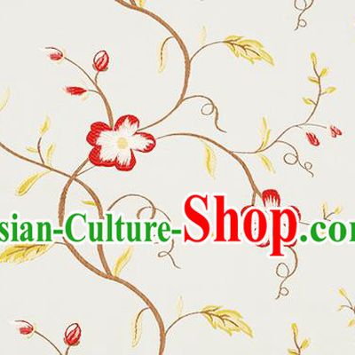 Top Grade Classical Cirrus Flowers Pattern Blue Brocade Chinese Traditional Garment Fabric Cushion Satin Material Drapery