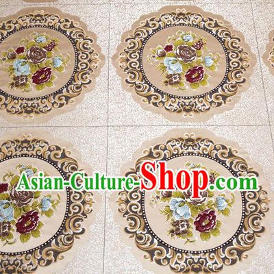 Top Grade Classical Flowers Pattern Khaki Brocade Chinese Traditional Garment Fabric Cushion Satin Material Drapery