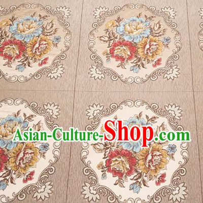 Top Grade Classical Flowers Pattern Brocade Chinese Traditional Garment Fabric Cushion Satin Material Drapery