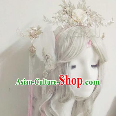 Chinese Handmade Ancient Swordswoman Hair Accessories Princess Phoenix Coronet Hairpins Headwear for Women