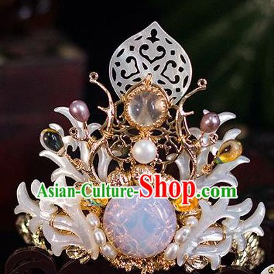 Top Grade Chinese Handmade Hairpins Hair Crown Ancient Hanfu Hair Accessories for Women