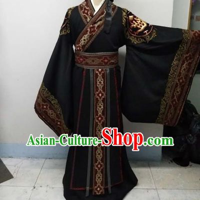 Chinese Ancient Imperial Emperor Costumes Traditional Qin Dynasty King Embroidered Hanfu Clothing for Men