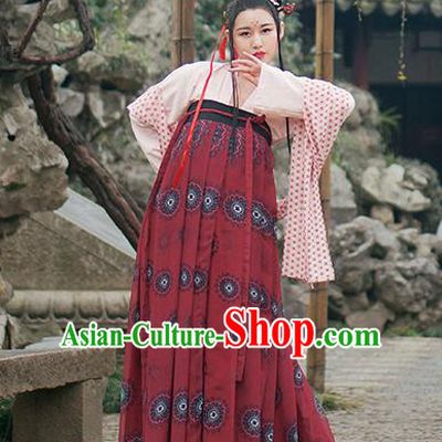 Chinese Traditional Tang Dynasty Hanfu Dress Ancient Palace Princess Costumes for Women