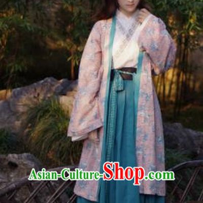 Traditional Chinese Song Dynasty Young Lady Hanfu Dress Ancient Peri Embroidered Costumes for Women