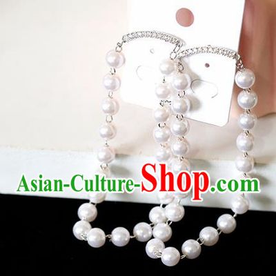 Top Grade Handmade Pearls Earrings Bride Jewelry Accessories for Women