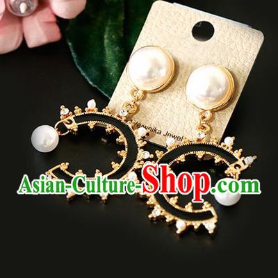 Top Grade Handmade Golden Earrings Bride Jewelry Accessories for Women