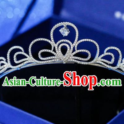 Top Grade Handmade Royal Crown Baroque Princess Zircon Hair Accessories for Women