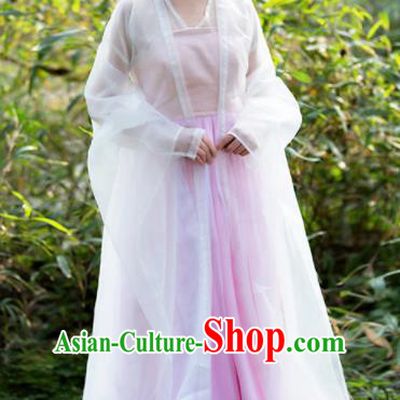 Asian Chinese Ancient Palace Lady Costumes Traditional Peri Princess Hanfu Dress for Women
