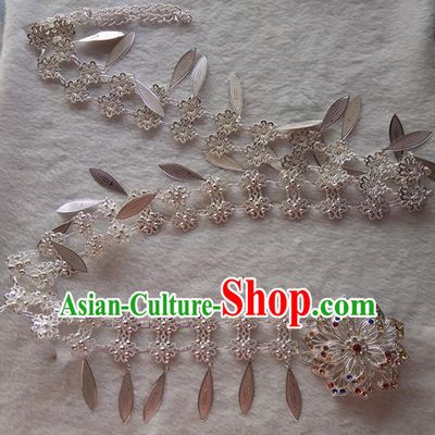 Chinese Ethnic Dai Nationality Waist Accessories Traditional Folk Dance Belts for Women