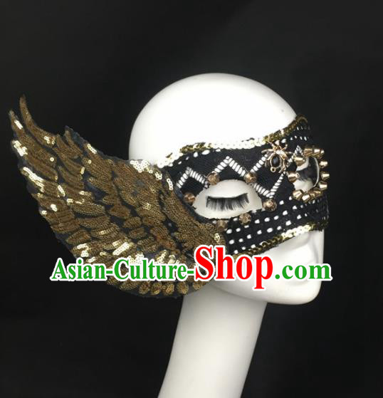 Halloween Exaggerated Accessories Catwalks Golden Wing Masks for Women Halloween Exaggerated Accessories Catwalks Golden Wing Masks for Women