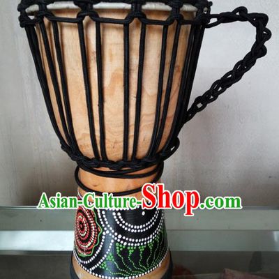 Chinese Traditional Musical Instrument Wood Tupan Waist Drum